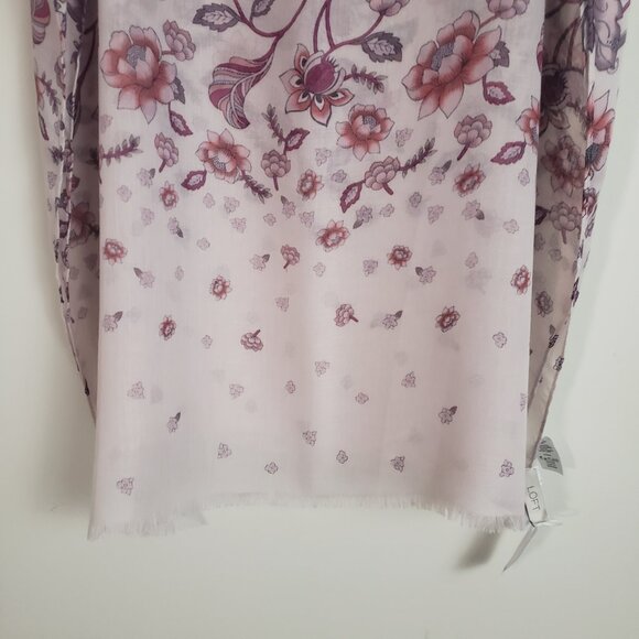 Loft Women's Scarf One Size Floral Lightweight Romantic Feminine Coquette - Picture 2 of 9
